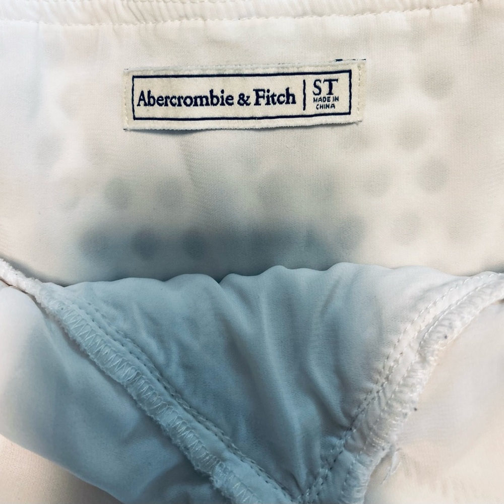 Abercrombie & Fitch White Spaghetti Strap Crochet Mini Sundress Size ST - Picture 2 of 13